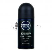 Nivea Deodorant Roll On 50ml Men Deep Black Charcoal