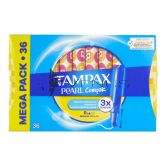 Tampax Pearl Compak Regular 36 Tampons Mega Pack