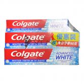 Colgate Toothpaste Advanced Whitening 2x160g+90g