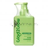 Glad2Glow Face Wash 80ml Matcha Salicylic Acid Acne Pump