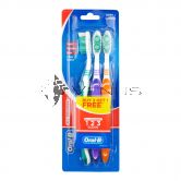 Oral-B All Rounder 123 Clean Toothbrush - Soft (2+1pc)
