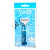 Gillette Venus Smooth Razor 1s Blue+ Cartridge 2s