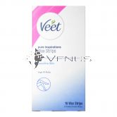 Veet Wax Strips 16s Pure Inspirations Sensitive Skin For Leg & Body