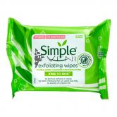 Simple Kind To Skin Exfoliating Face Wipes 25s