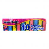 Super Bright 10pcs Sponge Scourers 1pack