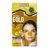 Beauty Formulas Purifying Gold Nose pore Strips 6s Deep Cleansing