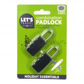 County Lets Travel Combination Padlock 2s