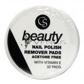 County Nail Polish Remover 32Pads Acetone Free With Vitamin E