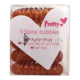 Pretty 5 Spiral Hair Bobbles Assorted