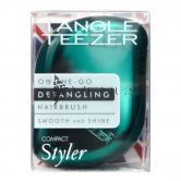 Tangle Teezer Compact Detangling Hairbrush Emerald Green-Smooth & Shine