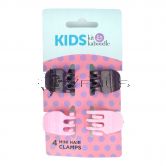 Kit&Kaboodle Kids Mini Hair Clamps 4s Assorted Colour