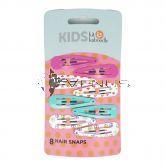 Kit&Kaboodle Kids Hair Snaps 8s Assorted Colours