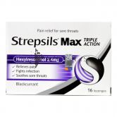 Strepsils Antiseptic Lozenges 16s Blackcurrent
