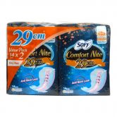 Sofy Comfort Nite Dry net Slim Wing 29cm 14s Twin Pack