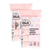 [PROMO] Belle And Bell Ladies M-Size 5s Pink Disposable Travel Panties 90cm-95cm (2 Pack)