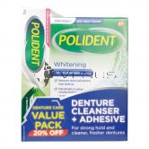 Polident Denture Cleanser Whitening 36s + Denture Adhesive Cream 60g Fresh Mint