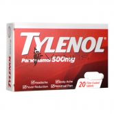 Tylenol Paracetamol 500mg 20 Film-Coated Tablets