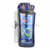 Clear Men Cool Sport Menthol Shampoo 2x650ml+FOC