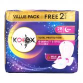 Kotex Total Protection Overnight Wing 28cm 28s
