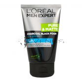 L'oreal Men Expert Pure&Matte Charcoal Black Foam 100ml