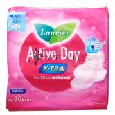 Laurier Active Day X-TRA Maxi Wing 22cm 30s