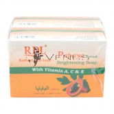 RDL Papaya Brightening Soap 128gx2 Pack with Vitamin A,C&E