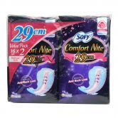 Sofy Comfort Nite Slim Wing 29cm 16s Twin Pack