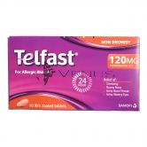 Telfast 120mg Allergic Rhinitis Non Drowsy 10s