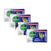 Dettol Anti-Bacterial Bar Soap (100gx4) Active