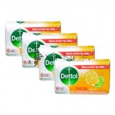 Dettol Anti-Bacterial Bar Soap (100gx4) Fresh