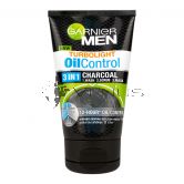 Garnier Men Turbo Oil Control 100ml 3In1 Charcoal Wash+Scrub+Mask