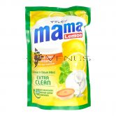 Mama Lemon Dishwashing 680ml Refill Extra Clean Lemon