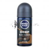 Nivea Deodorant Roll On 50ml Men Deep Black Charcoal Espresso