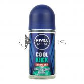 Nivea Deodorant Roll On 50ml Men Cool Kick Green
