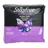 Stayfree Cotton Ultrathin Wings 10s Nite