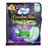 Sofy Comfort Nite Anti-Bacterial Slim Wing 35.5cm 14s