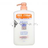 Johnson's pH Body Wash 750+250ml Almond