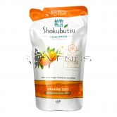 Shokubutsu Shower Cream Refill 550g Orange Peel Sensation