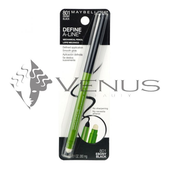 Maybelline Define-A-Line Eyeliner – 801 Ebony Black, Präzise Linien