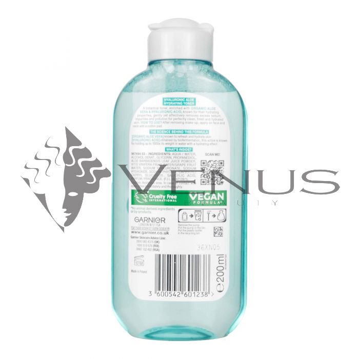 Garnier Hyaluronic Aloe Toner 200ml Aloe