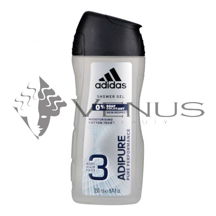 Adidas Shower Gel 250ml 3in1 Adipure