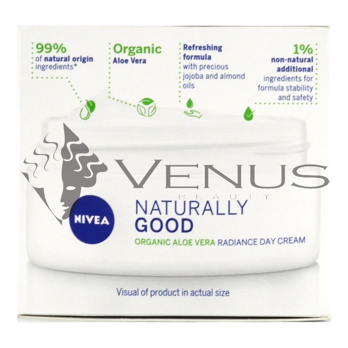 Nivea Organic Aloe Vera Day Radiance Cream 50ml For Normal To Oily Skin