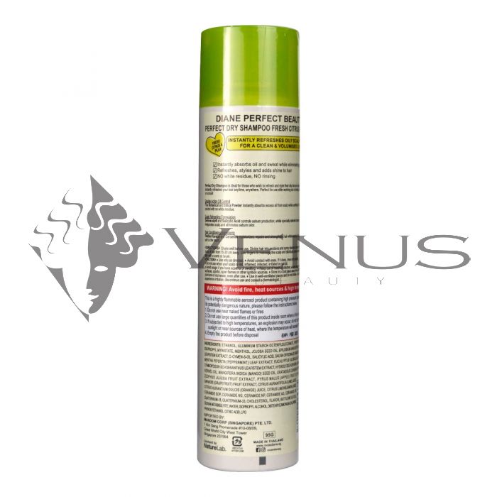 Moist Diane Dry Shampoo 95ml Fresh Citrus & Pear