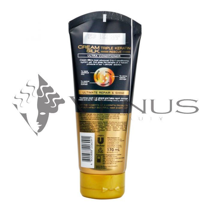 Cream Silk Triple Keratin Conditioner 170ml Ultimate Repair & Shine