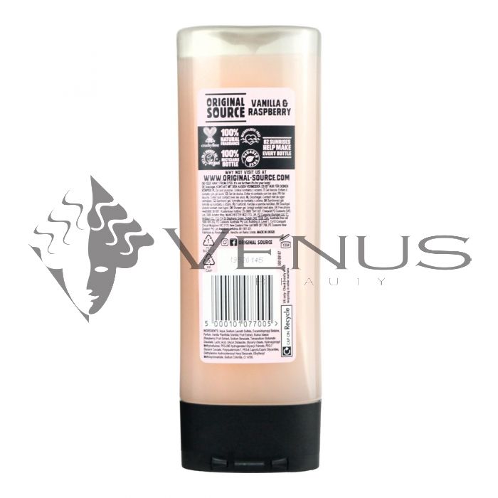 Original Source Shower Gel 250ml Creamy Vanilla & Raspberry