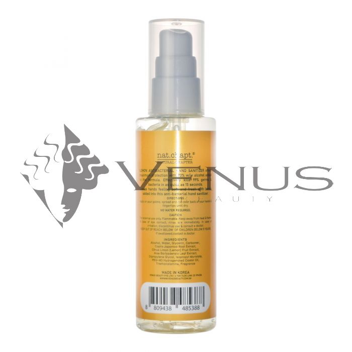 Nat.Chapt. Lemon 100ml Anti Bacterial Hand Sanitizer