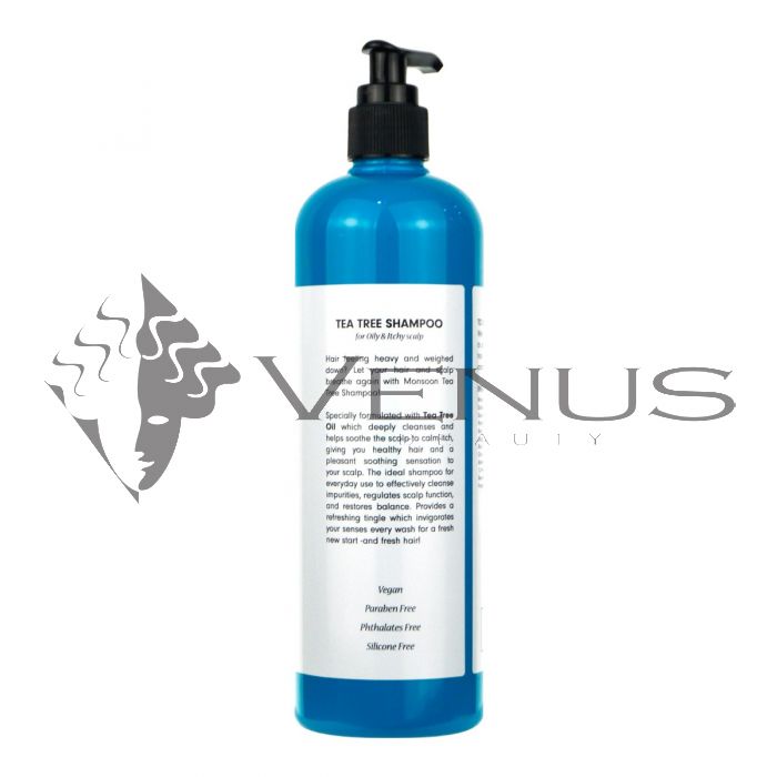 Monsoon Tea Tree Shampoo 500ml Oily & Itchy Scalp