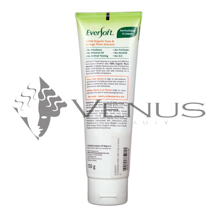 Eversoft Cleansing Foam 130g Yuzu & Ginkgo