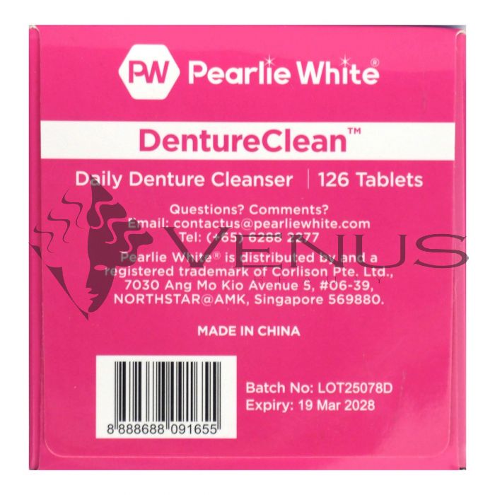 Pearlie White Denture Cleanser 3 Minutes 126s Jumbo Pack