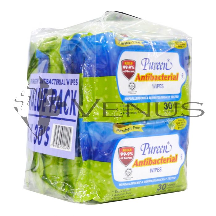 Pureen Baby Wipes 8x30s Antibacterial